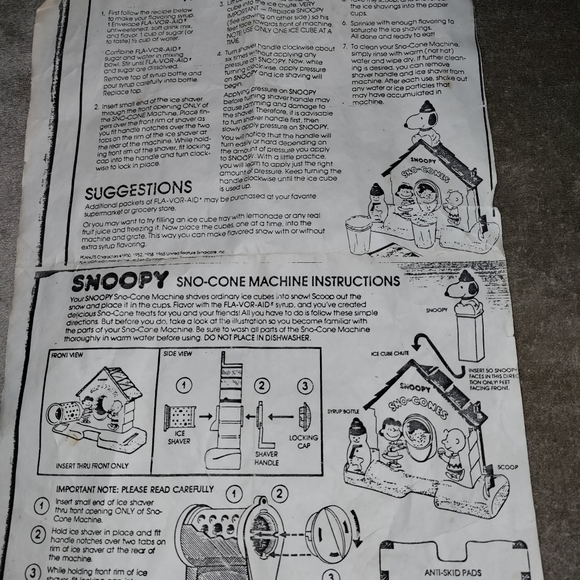 Peanuts Toys Snoopy Snow Cone Machine From The 96s Poshmark